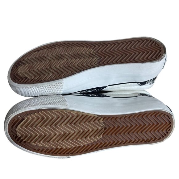 Mudd Poppy Sneakers Kids Size 10 Black White Checkered Slip On Shoes - Picture 5 of 9